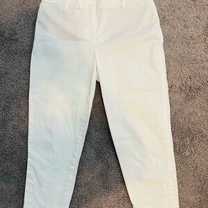 Talbots White Perfect Crop Pants